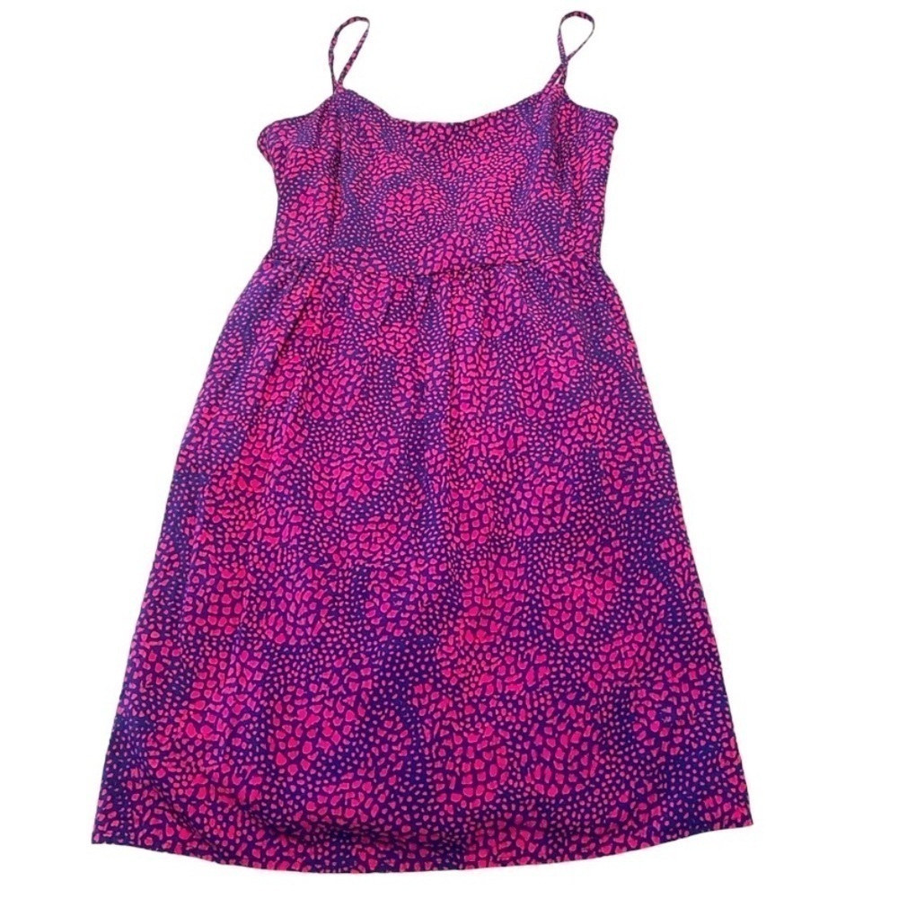 Gap Pink and Purple Adjustable Spaghetti Strap Short Lined Casual Dress - Size 4